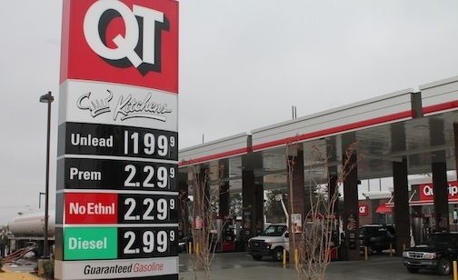 The Quik Trip convenience store at Hwy.14 and I-85 was selling a gallon of unleaded fuel for $1.99.

 