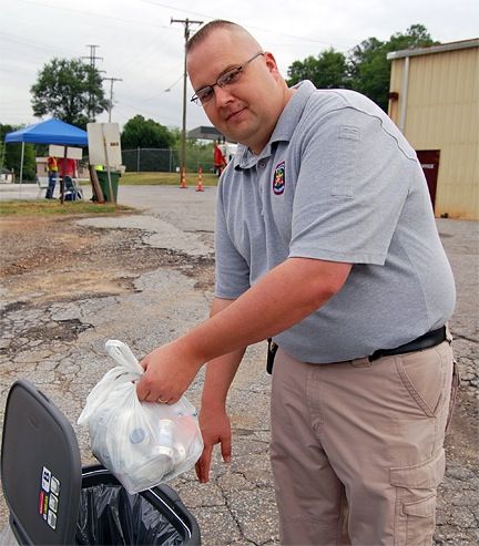 Chad Richardson helped organize with the Take Back drugs day with unused outdated medicines.
 