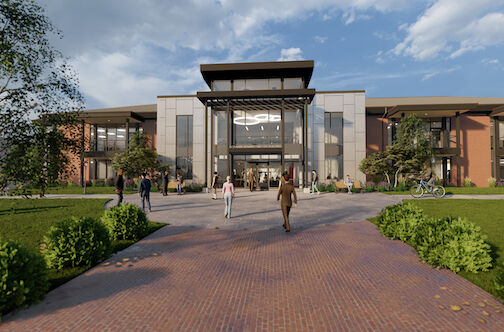 Renovation of NGU’s administration building will include a new “jewel box” entrance, creating a distinctive exterior at the pinnacle of the university’s hilltop campus in Tigerville.
 
 