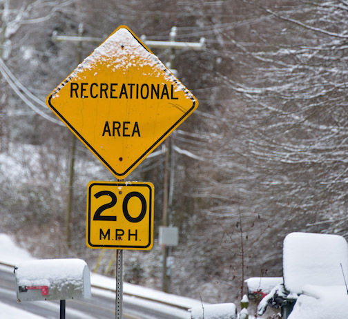 Snow reduced virtually all the Upstate as a recreational area as schools were closed.
 