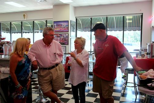 The collection of classic automobiles took many of the former Greer High classmates back to the day where they gathered at the lunch counter.
 
 