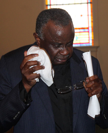 Rev. Samuel McPherson, presiding elder of Abbeville-Greenwood District of AME Church, offered a prayer on Monday. McPherson said he knew six of the nine victims killed last week.
 
 