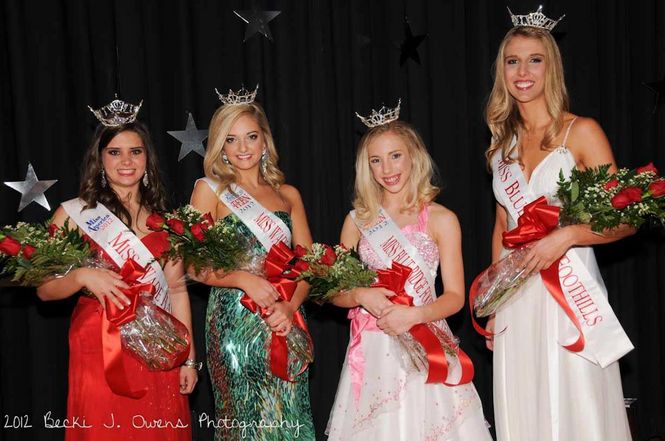 The 2012 queens are from left to right: Alyssa Cumbee, Miss Wade Hampton Taylors; Kristen Chester, Miss Wade Hampton Taylors Teen; Makayla Stark, Miss Blue Ridge Foothills Teen; Chelcee Coffman, Miss Blue Ridge Foothills.