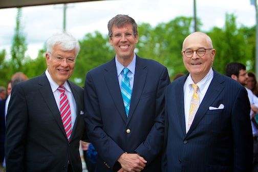 Drs. James Bearden (left) and Julian C. Josey (right) are co-founders of the Gibbs Cancer Center. Dr. Timothy Yeatman was hired in October as Director and President of the Gibbs Cancer Center & Research Institute.