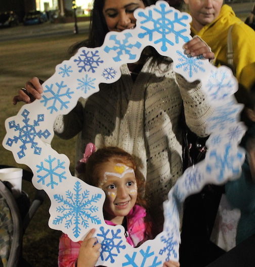 A snowflake frame provided photo opportunities.
 