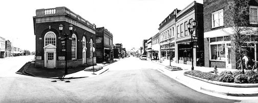 The signature photo of downtown Greer at the corner of Trade and Poinsett.
 