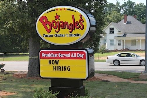 About 50 employees will work at the Bojangles' at Buncombe.
 