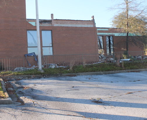All that remains at the former Allen Bennett Hospital.
 