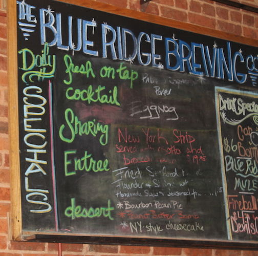 Staff at Blue Ridge Brewing Co. served loyal customers in a soft opening Monday evening.
 
 