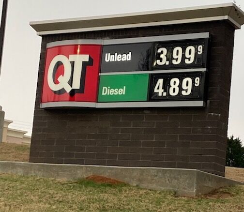 The QT on Pelham and Old Boiling Springs Road is showing how close prices are to $4 a gallon for unleaded gas.
 