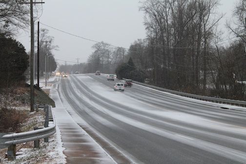 S. Hwy. 14 near Mutt's had little traffic in the early evening as most of Greer was closing for the night.