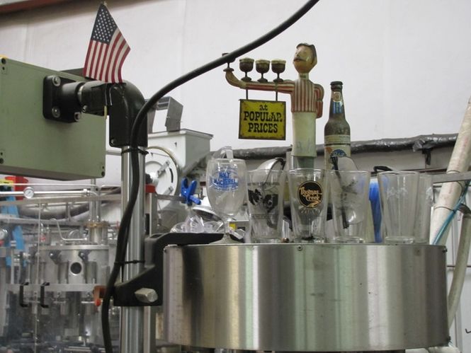 Bill's personality is exhibited throughout the brewery. Here is a display on the bottling machine.