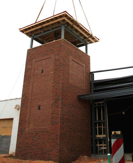 The tower will represent the highest point of the restaurant – 32-feet.
 