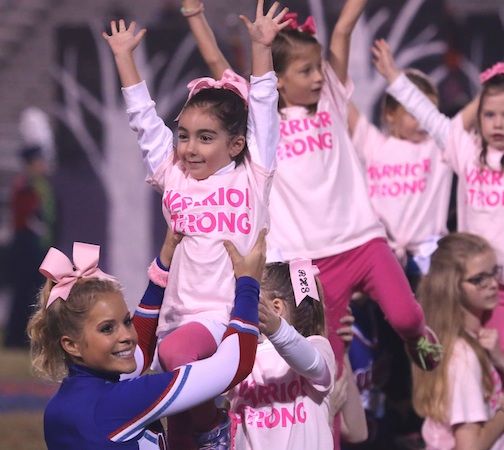 There were plenty of smiles, cheers and applause from the crowd that saw the young cheerleaders show what they learned at a camp with the Riverside cheerleaders.