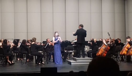 Bryn Carrier performs with the Clemson University Symphony Orchestra.
 