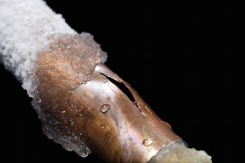 Burst pipes can cause flooding and water damage to homes and businesses.
 