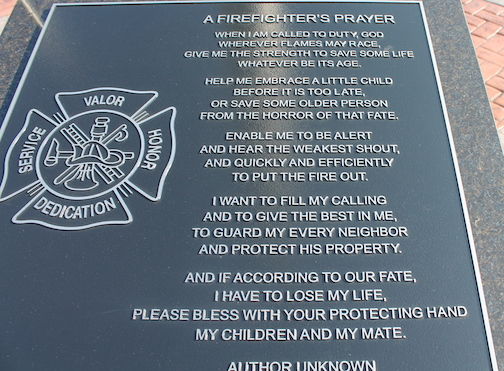 The Firefighters Prayer.
 
 