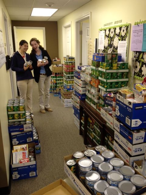 Greer Middle College and the J. Harley Bonds Career Center collected and delivered more than 3,000 cans of food to Greer Relief.