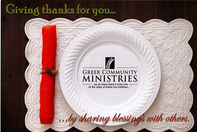 Gift with a Purpose program honors a person making a $20 donation to Greer Community Ministries.
 
 