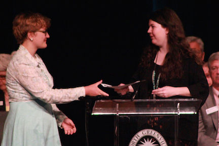 Linnea Stevens was presented Editorial Leadership & Design Award at North Greenville University.
 