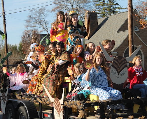 Cast members of the Greer Children's Theatre Lion King Jr. attended the parade.
 