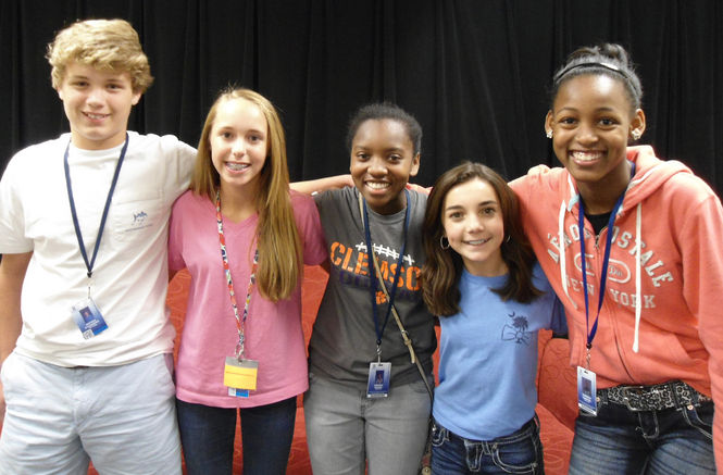 RMS Student Council Officers for the 2013-14 school year are from left to right:  Nate Stageburg-parliamentarian, Hannah Lukanic-secretary, Amanda Harris-president, Lucy Spencer-vice president and Saressa Hawkins-sixth-grade representative.
