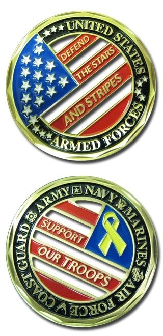 A special “Defend the Stars & Stripes” challenge coin will be presented to all veterans at the Simpsonville Memorial Day ceremony.
 