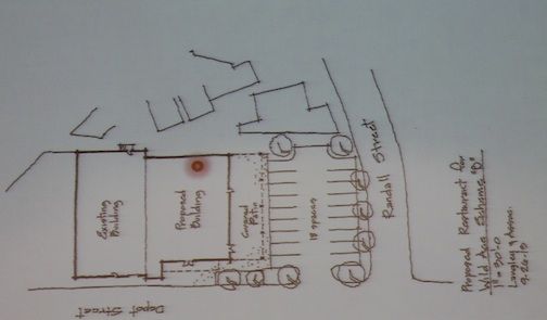 This is the sketch of the Wild Ace Pizza and Pub that is scheduled for relocation at 103 Depot Street.
 