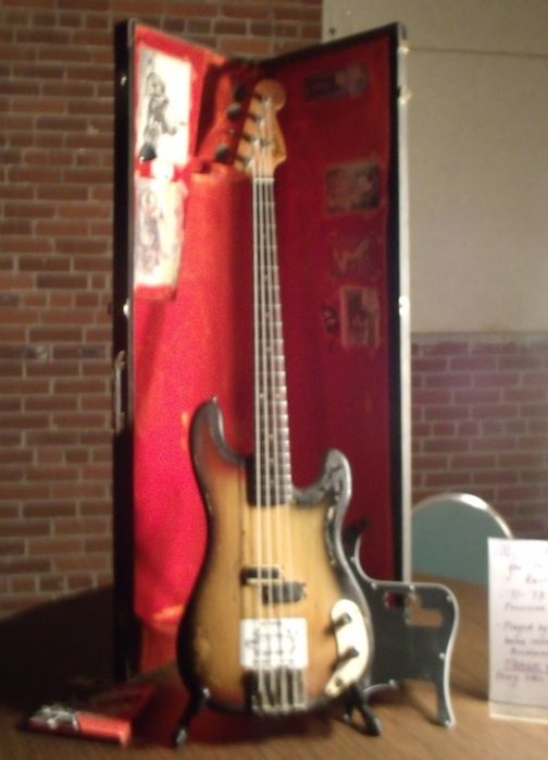 A 1973 Fender Bass was restored to its original beauty and sound for the silent auction.